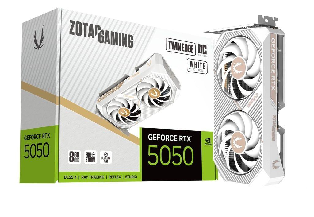 Видеокарта ZOTAC RTX 5050 TWIN EDGE OC WHITE ED, 8 GB (ZT-B50500Q-10M)