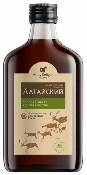Бальзам Altay Seligor, «Алтайский» с боровой маткой и красной щеткой 100 мл, фото 1