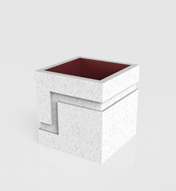 Вазон из композитного мраморного камня JOTA, модель TETRIS, фото 1