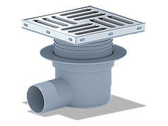 TA5612 Трап горизонтальный АНИ 50 н/ж решетка 15*15  **