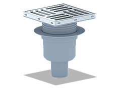 TA5712 Трап вертикальный АНИ 50 н/ж решетка 15*15  **