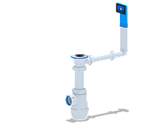 A0140 Сифон АНИ Грот 1 1/2"*40 с переливом мойки  ***