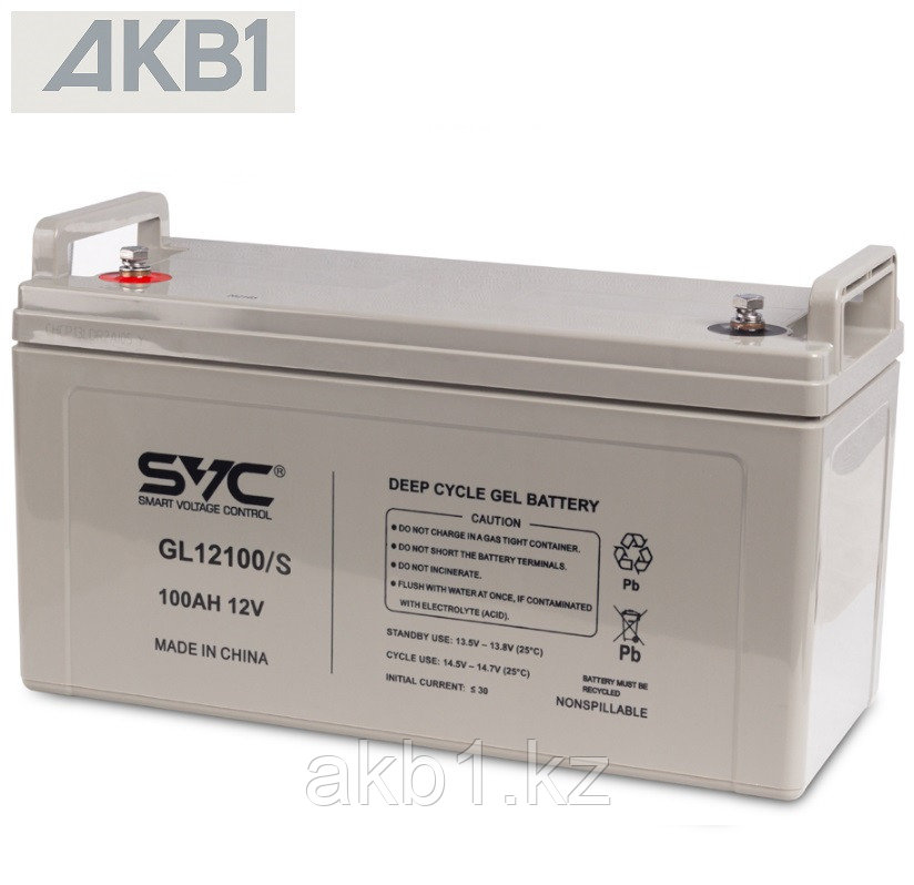 Аккумуляторная батарея SVC GL12100/S ( 12В 100 Ач | ШхГхВ, мм, 407х173х233 | Масса (± 3%), 33.1 кг ), фото 1
