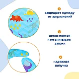 Нагрудник 6+ непромокаемый UVITON, пищевой силикон, фото 4