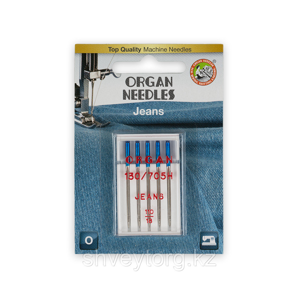 Иглы для джинсовой ткани ORGAN JEANS-C 130/705H-J (5 шт) (Блистер) 5524100BL № 110, фото 1