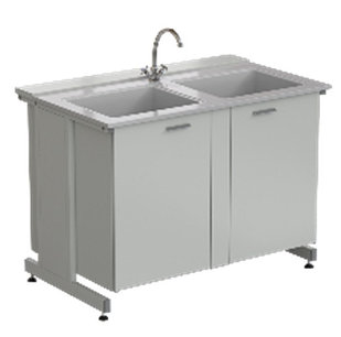 СТОЛ ЛАБОРАТОРНЫЙ СЛ-12 К, (900Н), ТЯ 3, ТД с мойкой