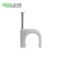 Скоба 10мм круглая пластиковая (100шт) ИЭК