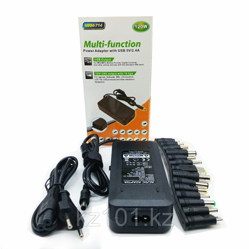 Универсальный адаптер питания MRM-714 120W с USB-портом 5V/2.4A, фото 1