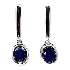 Серьги с натуральными Сапфирами 8 мм