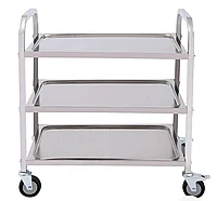 Производитель оптом Тележка сервировочная 3-х секционная нержавейка 950x500x950 мм