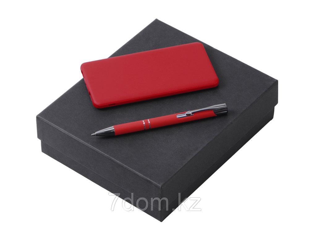 Подарочный набор c ручкой и повербанком 5000 mAh, красный, фото 1