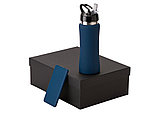 Подарочный набор с бутылкой для воды и повербанком С1, 5000 mAh, темно-синий, фото 2