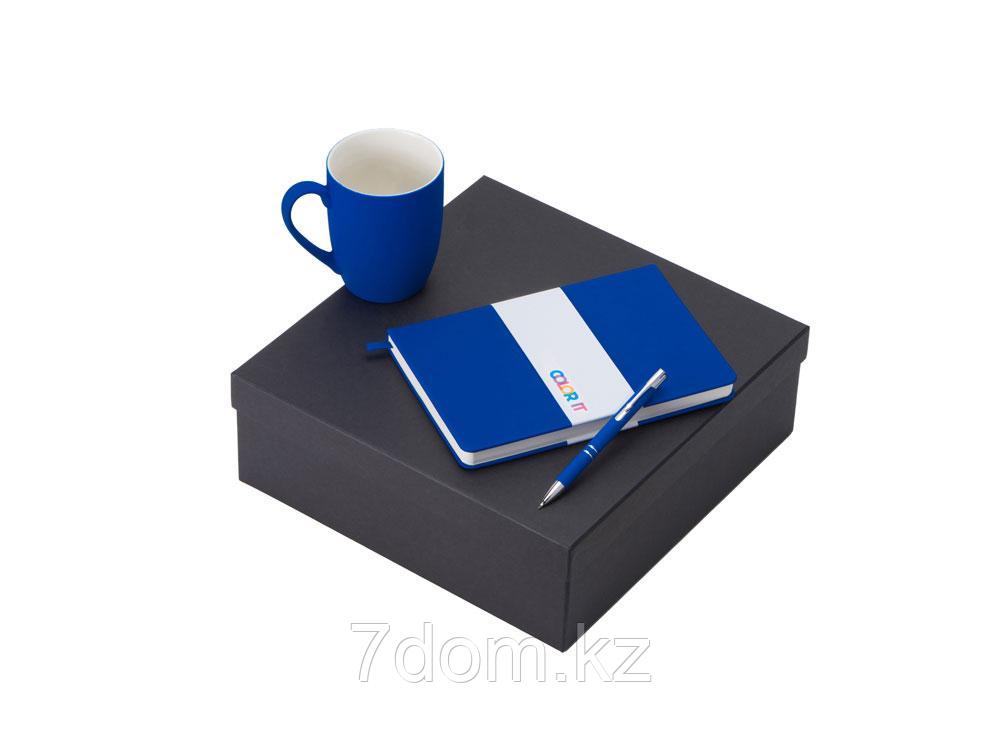 Подарочный набор с блокнотом С3, металлической ручкой и кружкой, синий, фото 1