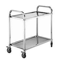 Коммерческий ресторан отеля 2-х секционная нержавейка Тележка сервировочная 950x500x950 мм
