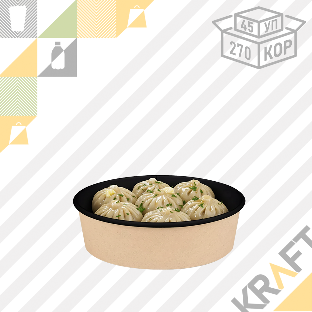 OSQ Round bowl 620 BLACK WOOD, Круглый контейнер (45/270) (3285/4001), фото 1