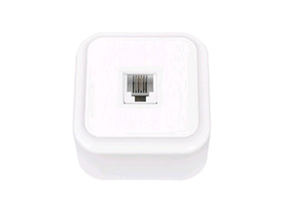 Розетка 1-ая телефонная (открытая) белая, Пралеска, BYLECTRICA, фото 1