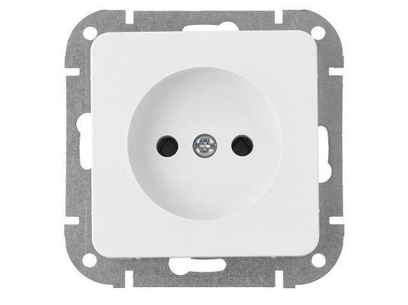 Розетка 1-ая (скрытая, б/з) белая, Astrum, Bylectrica, фото 1