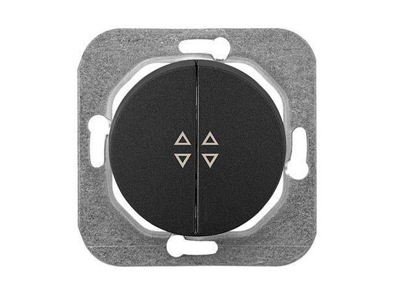 Выключатель 2 клав. промежуточный (cкрытый, 10А) графит, Прованс, Bylectrica, фото 1