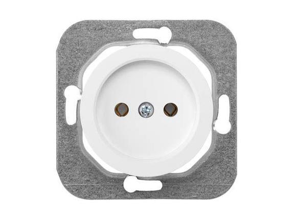 Розетка 1-ая (скрытая, б/з) белая, Прованс, Bylectrica, фото 1