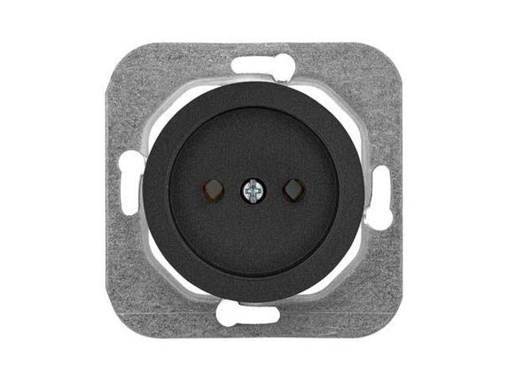 Розетка 1-ая (скрытая, б/з) графит, Прованс, Bylectrica, фото 1