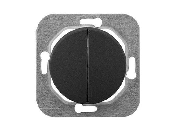 Выключатель 2 клав. (cкрытый, 10А) графит, Прованс, Bylectrica, фото 1