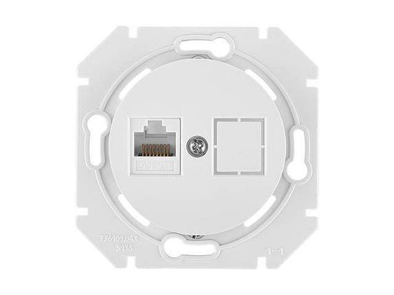Розетка 1-ая компьютерная (скрытая) белая, Прованс, Bylectrica, фото 1