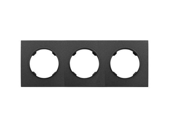 Рамка 3-местная графит, Прованс, Bylectrica, фото 1