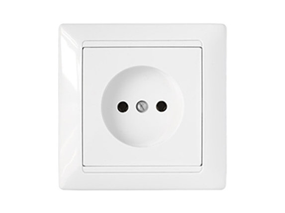 Розетка 1-ая (скрытая, б/з) белая, Стиль, Bylectrica, фото 1
