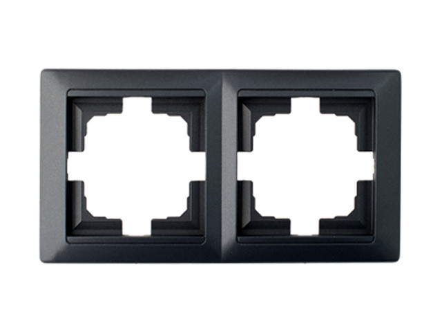 Рамка 2-местная графит, Стиль, Bylectrica