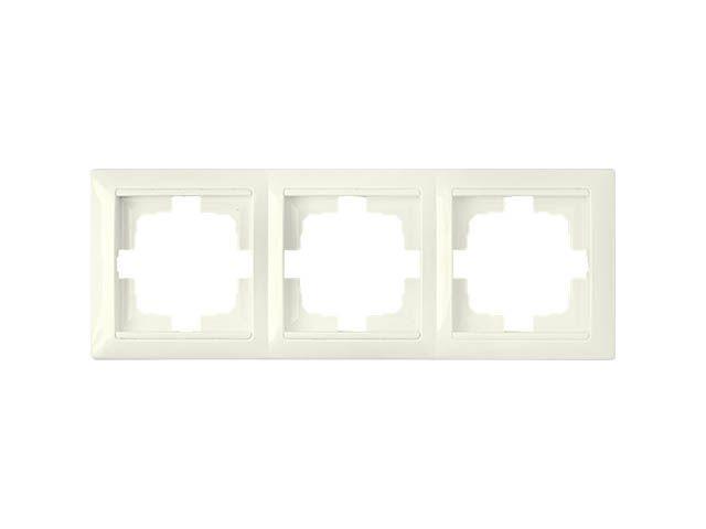 Рамка 3-местная бежевая, Стиль, BYLECTRICA