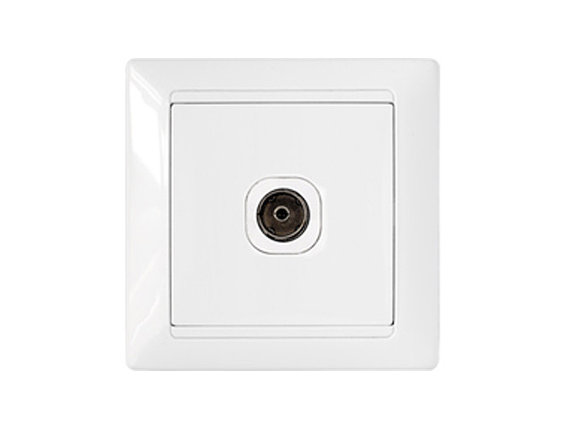 Розетка 1-ая телевизионная (скрытая) белая, Стиль, Bylectrica, фото 1