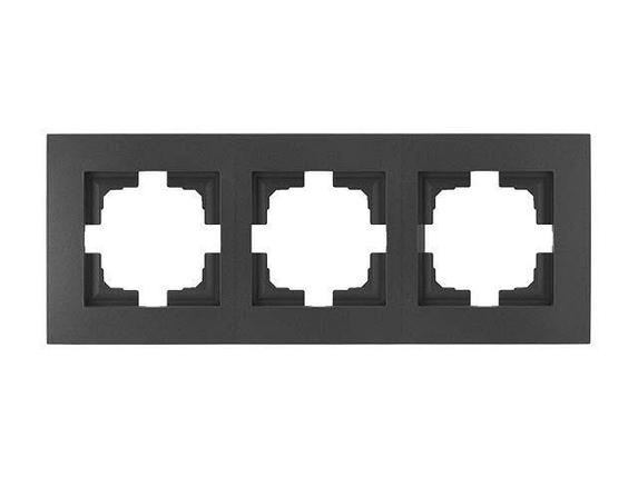 Рамка 3-местная графит, Стиль новый, Bylectrica, фото 1