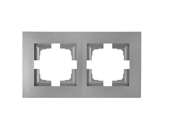 Рамка 2-местная серебро, Стиль новый, Bylectrica, фото 1