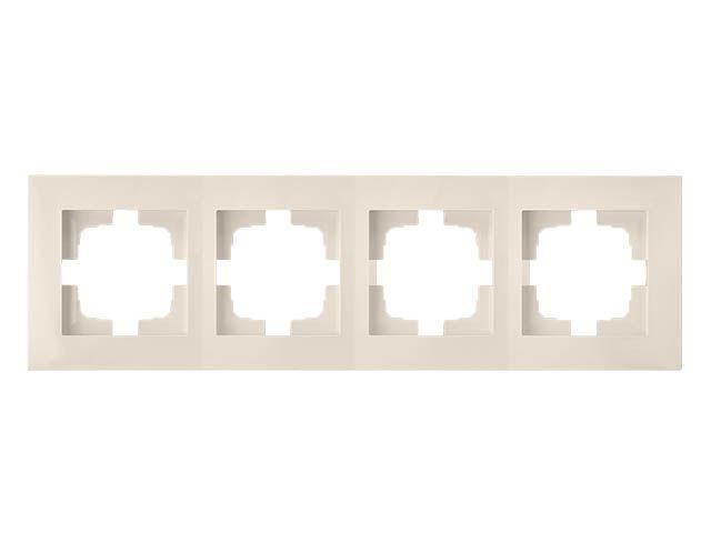 Рамка 4-местная бежевая, Стиль новый, Bylectrica