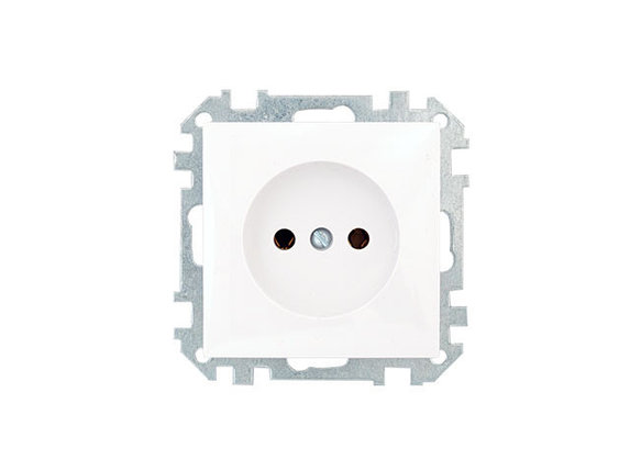 Розетка 1-ая (скрытая, б/з) белая, Стиль, Bylectrica, фото 1