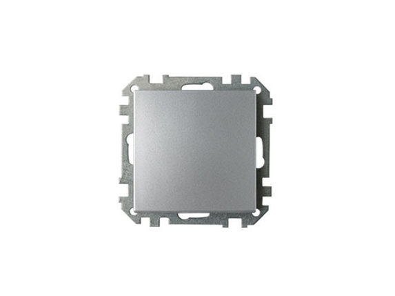Выключатель 1 клав. (cкрытый, 10А) серебро, Стиль, Bylectrica, фото 1