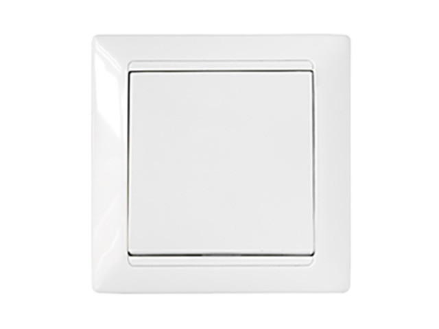 Выключатель 1 клав. (скрытый, 10А) проходной белый, Стиль, Bylectrica