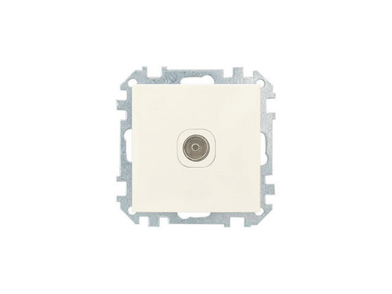 Розетка 1-ая телевизионная (скрытая) бежевая, Стиль, BYLECTRICA, фото 1