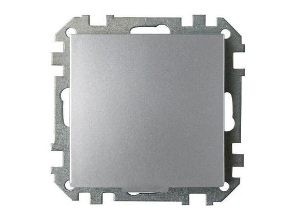 Розетка 1-ая (скрытая, с/з, с крышкой, з/ш) серебро, Стиль, Bylectrica, фото 1