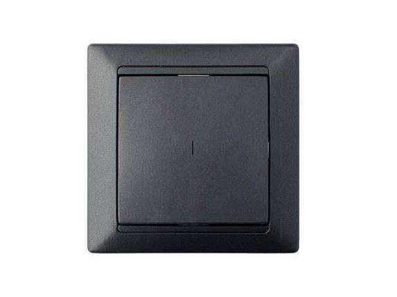 Выключатель 1 клав. (cкрытый, 10А) со световой индикацией, графит, Стиль, BYLECTRICA, фото 1