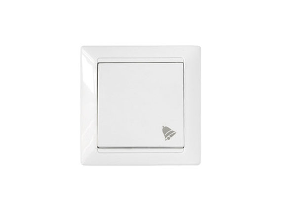 Выключатель 1 клав. для быт. электр. звонков (скрытый, 4А) белый, Стиль, Bylectrica, фото 1