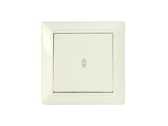 Выключатель 1 клав. промежуточный (скрытый, 10А) бежевый, Стиль, Bylectrica, фото 1