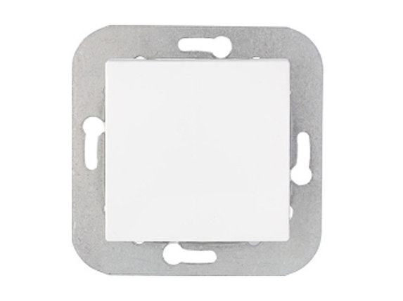 Выключатель 1 клав. (скрытый, 10А) проходной белый, Уют, Bylectrica, фото 1