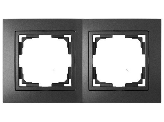 Рамка 2-местная графит, Уют, BYLECTRICA, фото 1