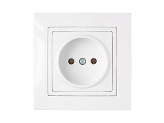 Розетка 1-ая (скрытая, б/з) белая, Уют, Bylectrica, фото 1