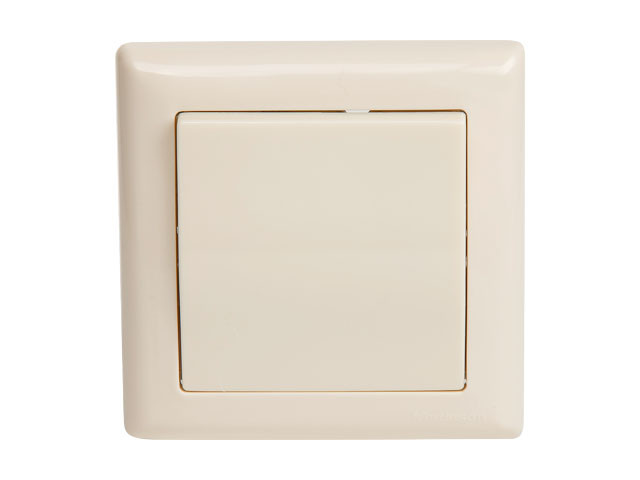 Выключатель двухполюсный (скрытый, винт. зажим) кремовый, DARIA, MUTLUSAN