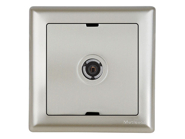 Розетка ТВ (переходная, скрытая) титан, DARIA, MUTLUSAN