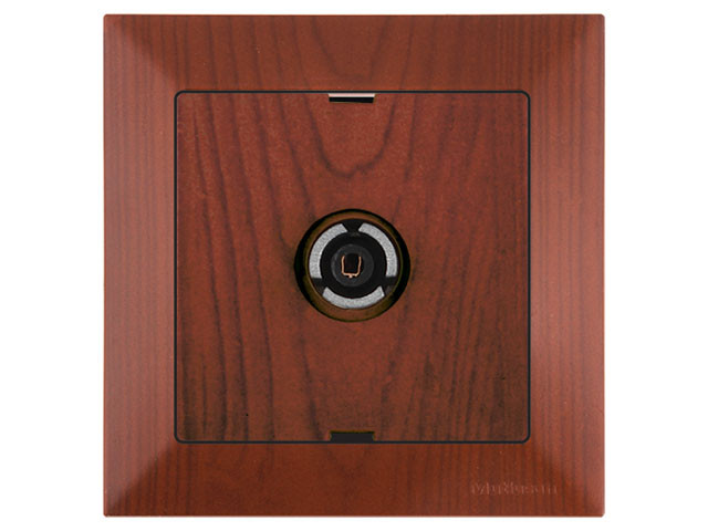 Розетка телевиз. 1-ая (скрытая, с/з, 11dB, переходная) вишня, DARIA, MUTLUSAN