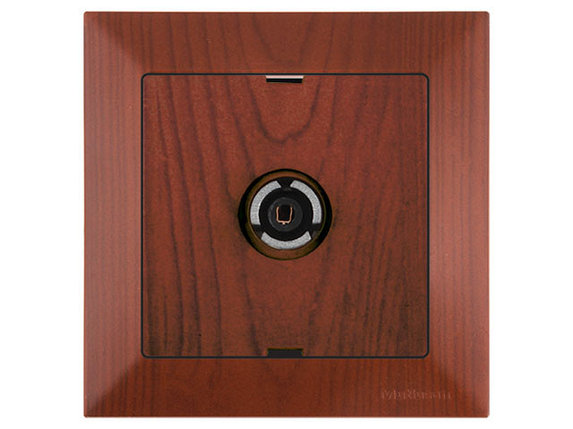 Розетка телевиз. 1-ая (скрытая, с/з, 11dB, переходная) вишня, DARIA, MUTLUSAN, фото 1