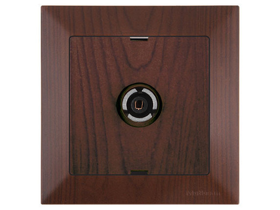 Розетка телевиз. 1-ая (скрытая, с/з, 11dB, переходная) орех, DARIA, MUTLUSAN, фото 1